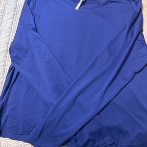 Blue Long Sleeve Fabletics long sleeve workout shirt